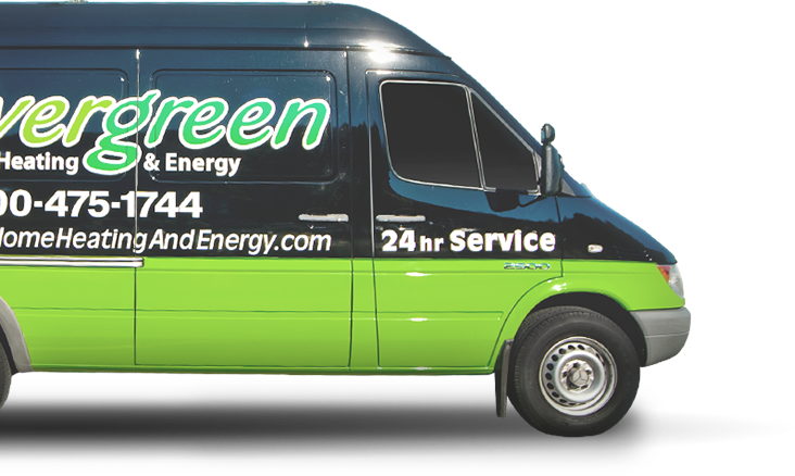 Evergreen Home Heating and Cooling Service Van